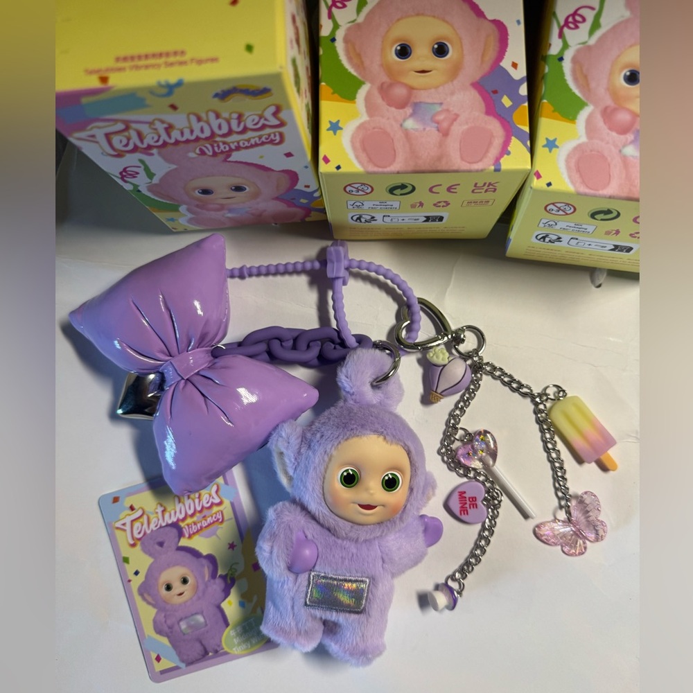 Popmart Teletubbies bag charm keychain Purple Midnight Tinky Winky